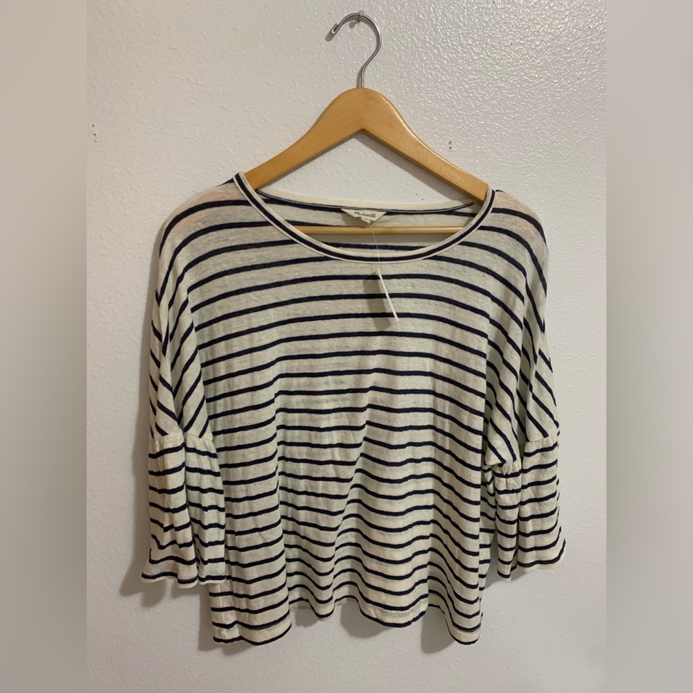 Madewell shirt size M with blue stripes NWT